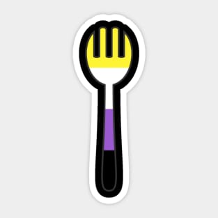 Nonbinary Spork Sticker